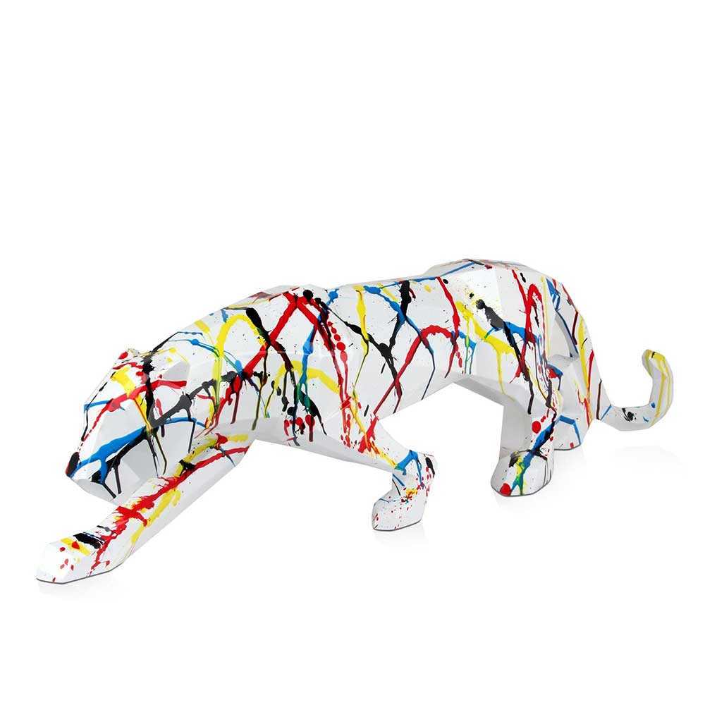 ADM Scultura Pantera Sfaccettata Grande Multicolore D9932PZ1