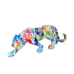 Adm Scultura Pantera Sfaccettata Multicolore D4815W11