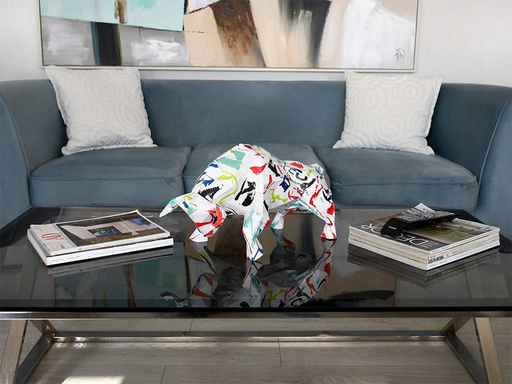 ADM Scultura Toro Sfaccettato Multicolore D5126W10