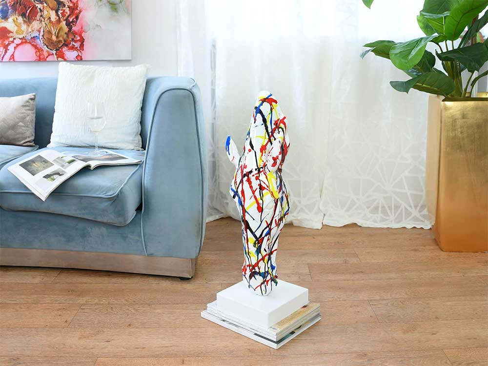 ADM Scultura in Resina Testa di Cavallo Multicolore D7022PZ1