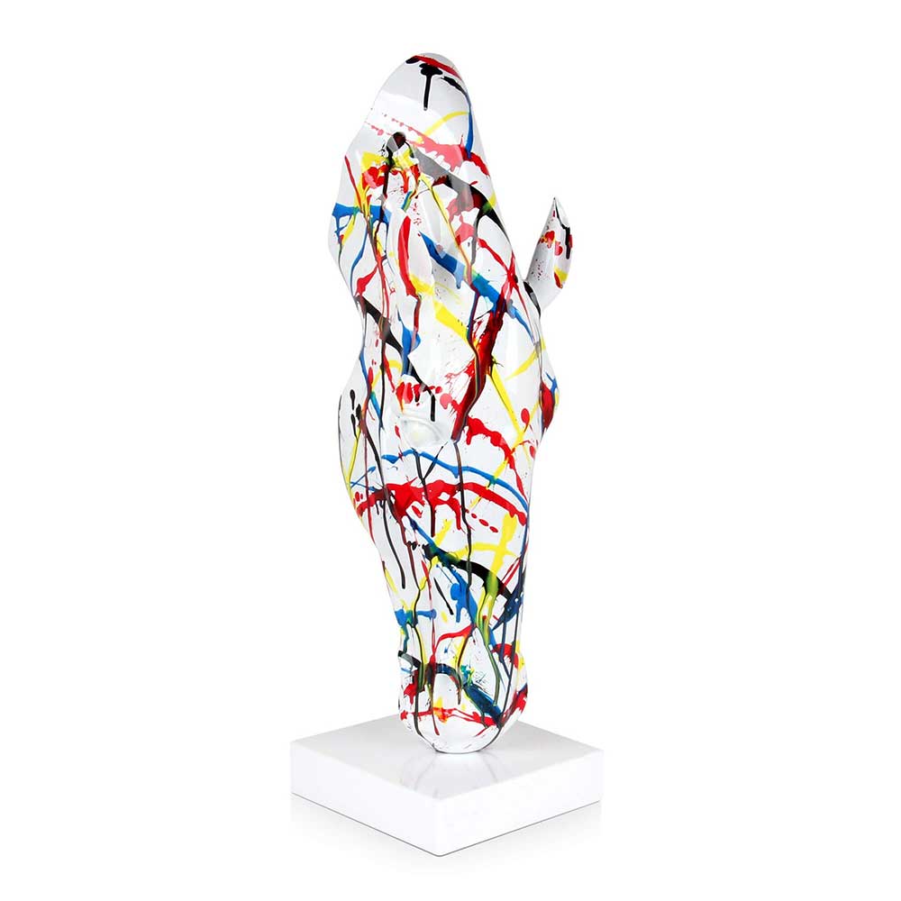 ADM Scultura in Resina Testa di Cavallo Multicolore D7022PZ1