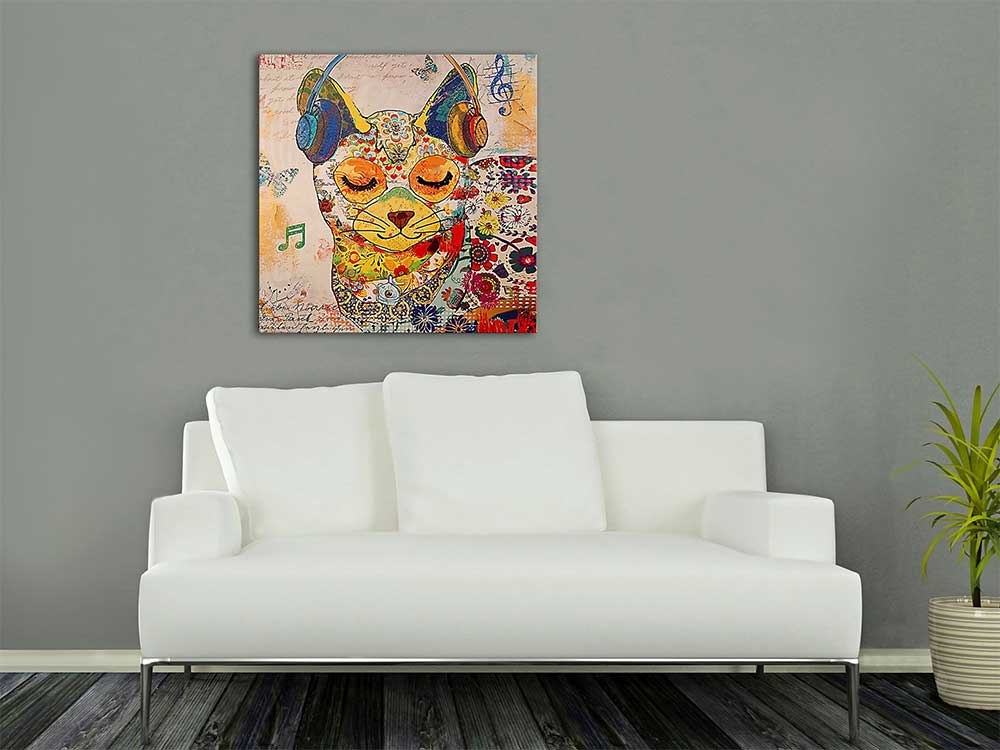 ADM Stampa Quadro Gatto Pop Art AS361X1