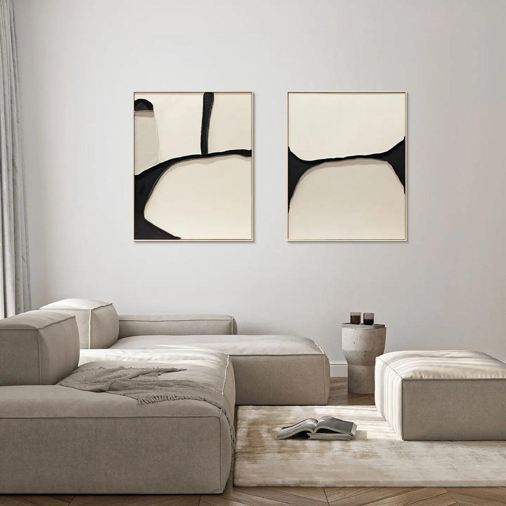 Quadro Astratto Moderno Flow 80x100 cm - Dipinto a Mano | Agave