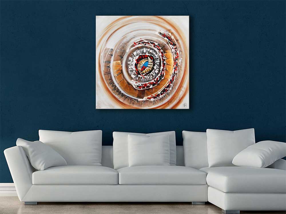 ADM  Quadro Astratto Circolare in Oro AS402X1