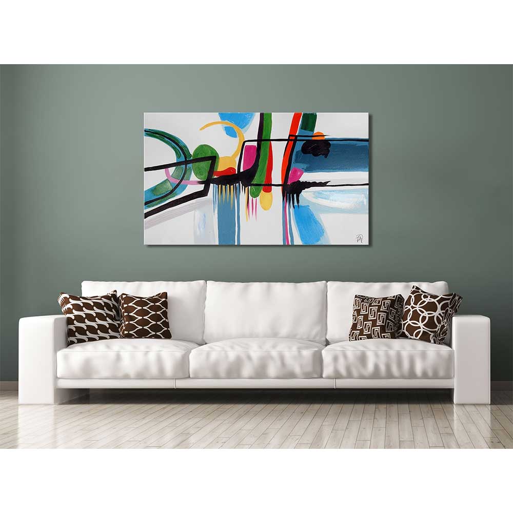 ADM Quadro Astratto Colorato su Sfondo Bianco AS459X1