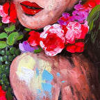 Agave | Quadro Moderno Ritratto Donna: Demetra 70x100 Dipinto a Mano