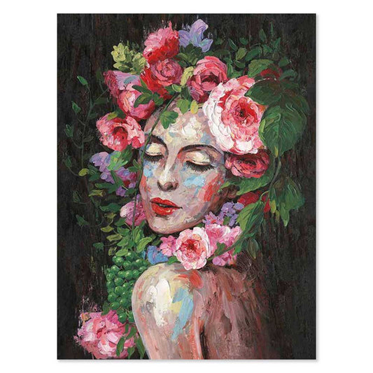 Agave | Quadro Moderno Ritratto Donna: Demetra 70x100 Dipinto a Mano