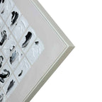 Quadri Astratti Agave: Peirce 100x100 Dipinto a Mano - Bianco Nero, Omaggio Charles Peirce