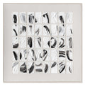 Quadri Astratti Agave: Peirce 100x100 Dipinto a Mano - Bianco Nero, Omaggio Charles Peirce