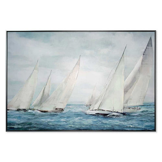 Agave - Quadro Marino Moderno Ponente Dipinto a Mano su Stampa 120x80