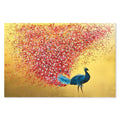 Agave | Segnali d'amore 120x80: Quadro Dipinto a Mano Moderno Pavone