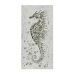 Agave | Quadro Mare con Cavalluccio Marino: Hippocampus 30x60 Dipinto a Mano