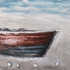 Agave Quadro Dipinto a Mano "Risacca" 140x70 - Quadro Mare