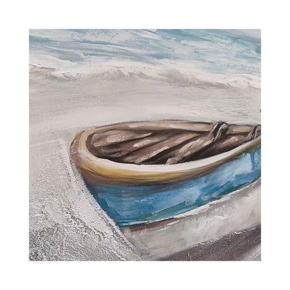 Agave Quadro Dipinto a Mano "Risacca" 140x70 - Quadro Mare