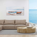 Agave Quadro Dipinto a Mano "Risacca" 140x70 - Quadro Mare