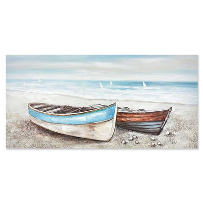 Agave Quadro Dipinto a Mano "Risacca" 140x70 - Quadro Mare