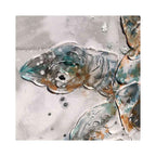 Agave | Tortoise 60x60: Quadro Dipinto a Mano Stile Marino