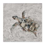 Agave | Tortoise 60x60: Quadro Dipinto a Mano Stile Marino