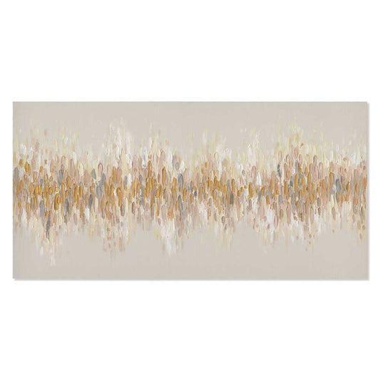 Agave Quadri Astratti: Golden Raisin 150x70 - Pittura Materica Oro Bianco Rosa Grigio
