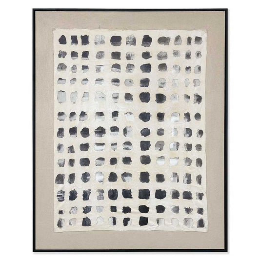 Agave - Belize: Quadro Astratto con Inserti Carta Amatl - 80x100 cm