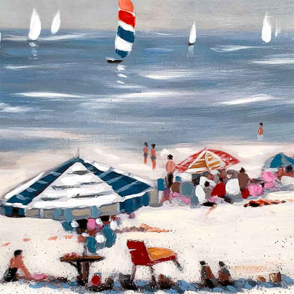 Agave: Quadri Mare Moderni - "Windy beach" 80x80 cm