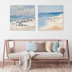 Agave: Quadri Mare Moderni - "Windy beach" 80x80 cm