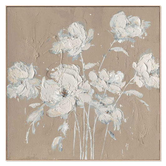 Agave - Gardenia Quadro Natura 100x100 - Dipinto a Mano