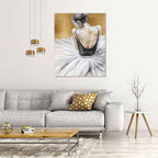 Agave | Giselle 90x120 - Quadro Moderno Figurativo Ballerina Dipinto a Mano