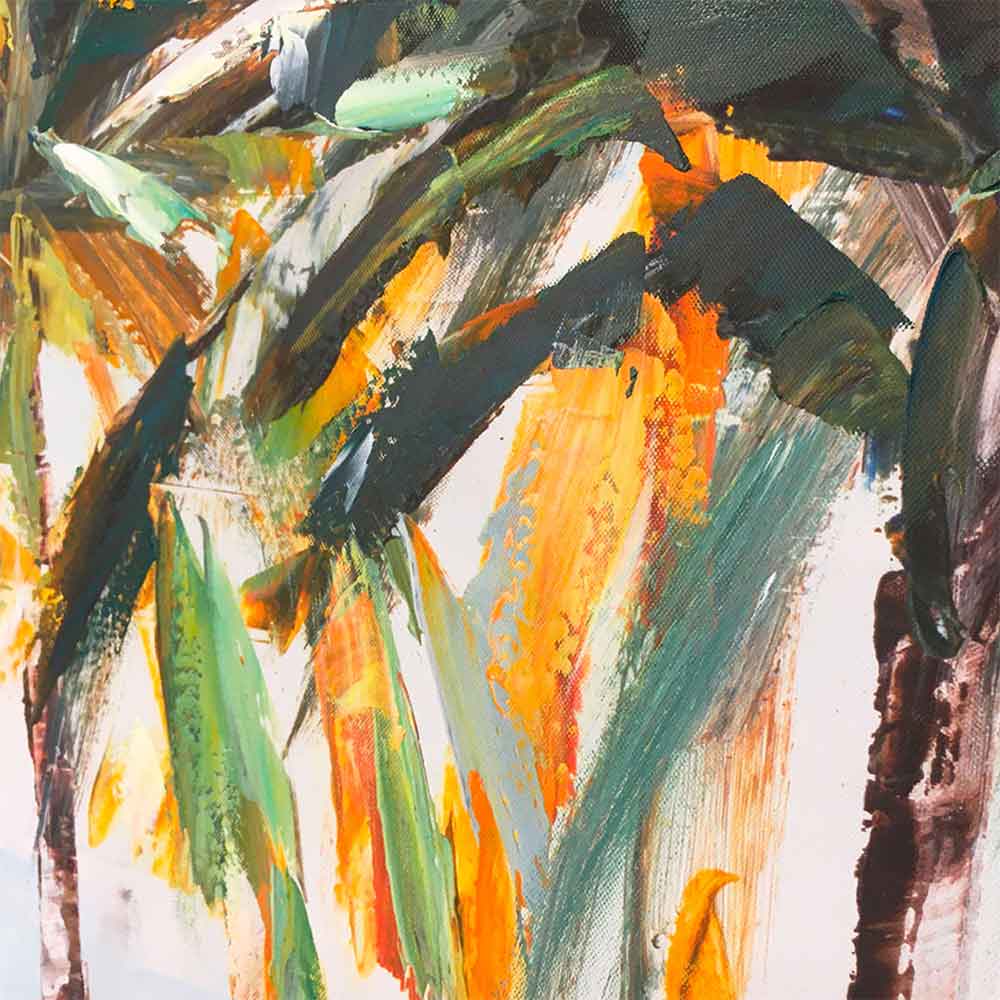 Agave | Hawaiian Dream 120x90: Quadro Dipinto a Mano Stile Marino