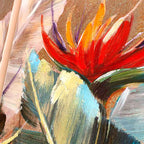Agave Quadri Dipinti a Mano "Sterlizie" - Set 3 pz 40x120 - Natura