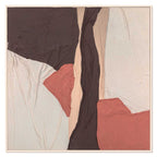 Agave - Patchwork 1 100x100: Quadro Astratto Materico con Tessuto