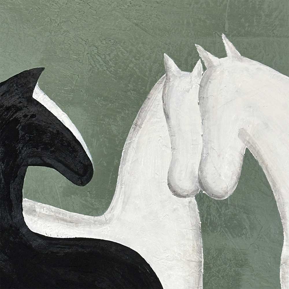 Agave: Quadro "Contrast" 70x100 - Cavalli Dipinti a Mano