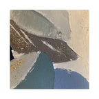 Agave Quadro Dipinto a Mano "Foliage 1" 90x90 - Tema Foglie Materico