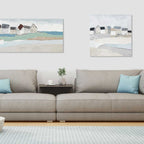 Agave Quadro Dipinto a Mano "Ocean Town" 80x80 - Quadri Mare