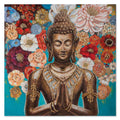 Agave Quadro Dipinto a Mano "Siddharta" 100x100 - Figurativo Moderno