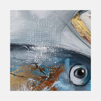 Agave Quadro "Tuna" 80x80 - Dipinto a Mano Tema Marino Moderno