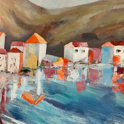Agave: Quadri Mare Moderni - "Cinque Terre" 120x80 cm