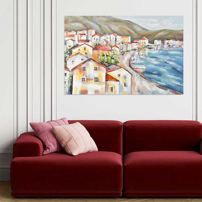Agave: Quadri Mare Moderni - "Cinque Terre" 120x80 cm