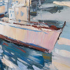 Agave - Quadro Marino Moderno "Fishing trip" Dipinto a Mano