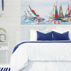 Agave - Quadro Marino Moderno "Regata di primavera" Dipinto a Mano
