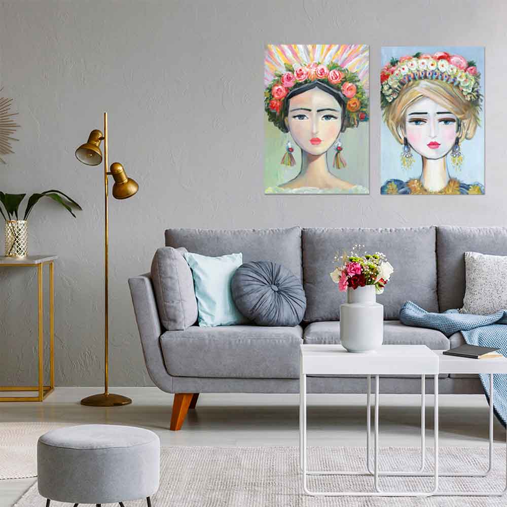 Agave | Quadro Moderno Ritratto Donna: Sophie 70x100 Dipinto a Mano