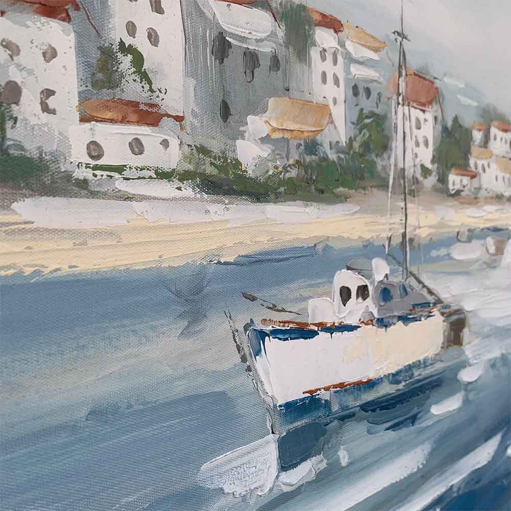 Agave: Quadri Mare Moderni - "Rientro in porto" 140x70