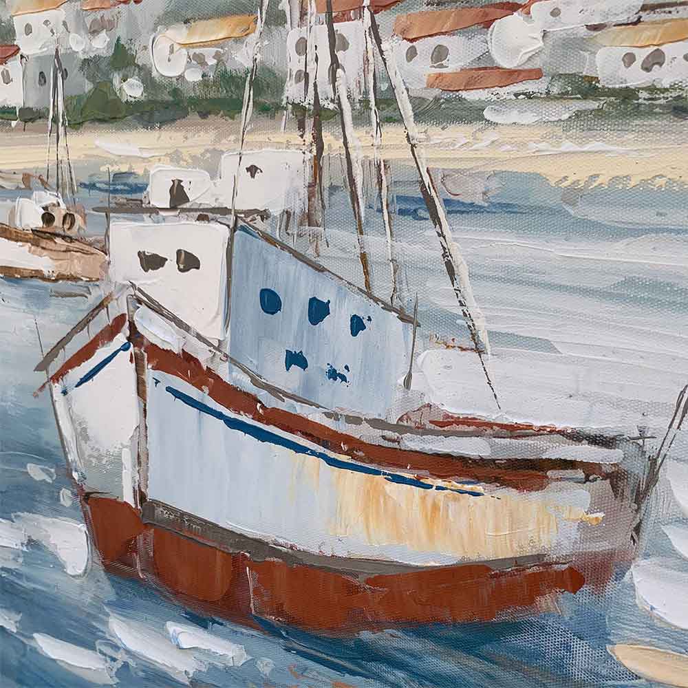 Agave: Quadri Mare Moderni - "Rientro in porto" 140x70