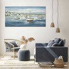 Agave: Quadri Mare Moderni - "Rientro in porto" 140x70