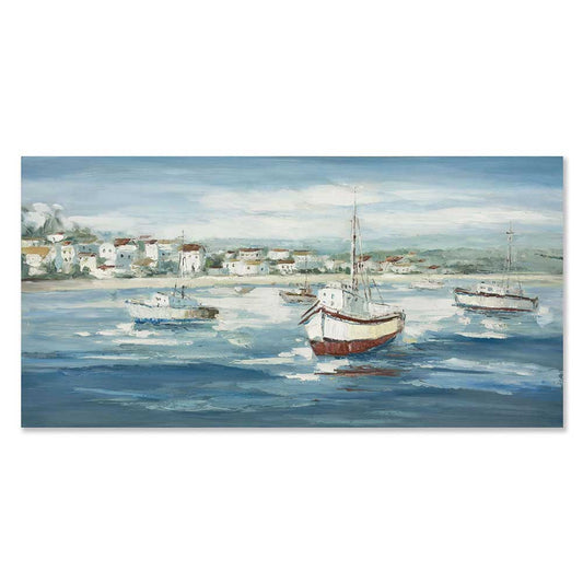 Agave: Quadri Mare Moderni - "Rientro in porto" 140x70