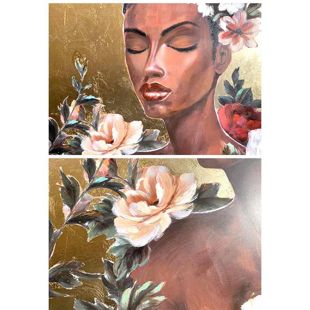 Agave Painting with Woman Dalila