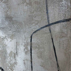 Agave: Scribble 90x120 - Quadro Astratto Acrilico su Tela, Effetto Craquelé e Cornice