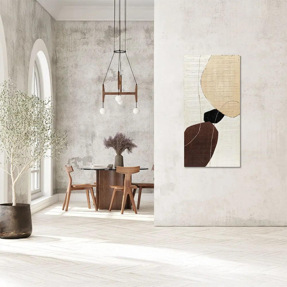 Quadro Moderno Menhir Agave - Dipinto a Mano 70x140 cm