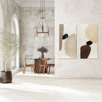 Quadro Materico Dolmen Agave - Dipinto a Mano su Tela 70x140 cm