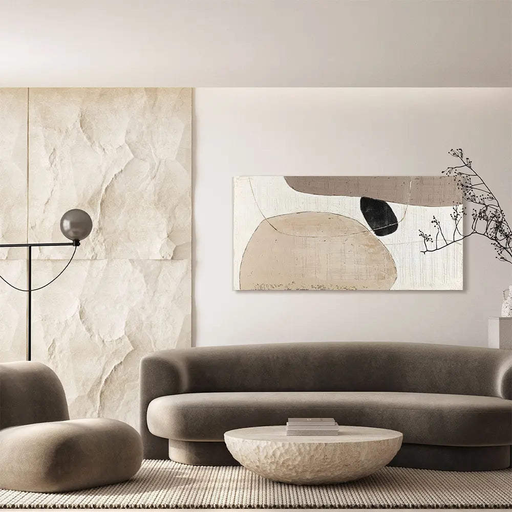 Quadro Materico Dolmen Agave - Dipinto a Mano su Tela 70x140 cm